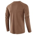 thumbnail image 3 of JMSUN Men's Long Sleeve Round Neck Button T-Shirt Top Mens Henley Shirts Long Sleeve T Shirt Fashion Casual Basic Plain Cotton Tee Shirts, 3 of 4
