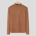 thumbnail image 1 of Mens Elasticity Half Turtleneck Pullover Long Sleeve Blouse Tops Warm T-Shirt, 1 of 8