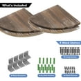 thumbnail image 2 of Rustic Finish Floating Shelves for Wall Solid Wood Wall Hanging Shelves Small Corner Shelf 4 Tier Set, 2 of 8