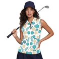 thumbnail image 6 of Whosucclay Tropical Leaf Print Golf Tank Tops for Women, Fashion Workout Tank Tops All Match Slim Golf Shirts, 6 of 8
