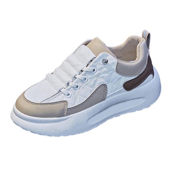 Women's Casual Shoes Rubber Soles Trainers Breathable Lightweight Fashion Comfortable PU Shoes for Jogging Fishing Outdoor Workout , Khaki
