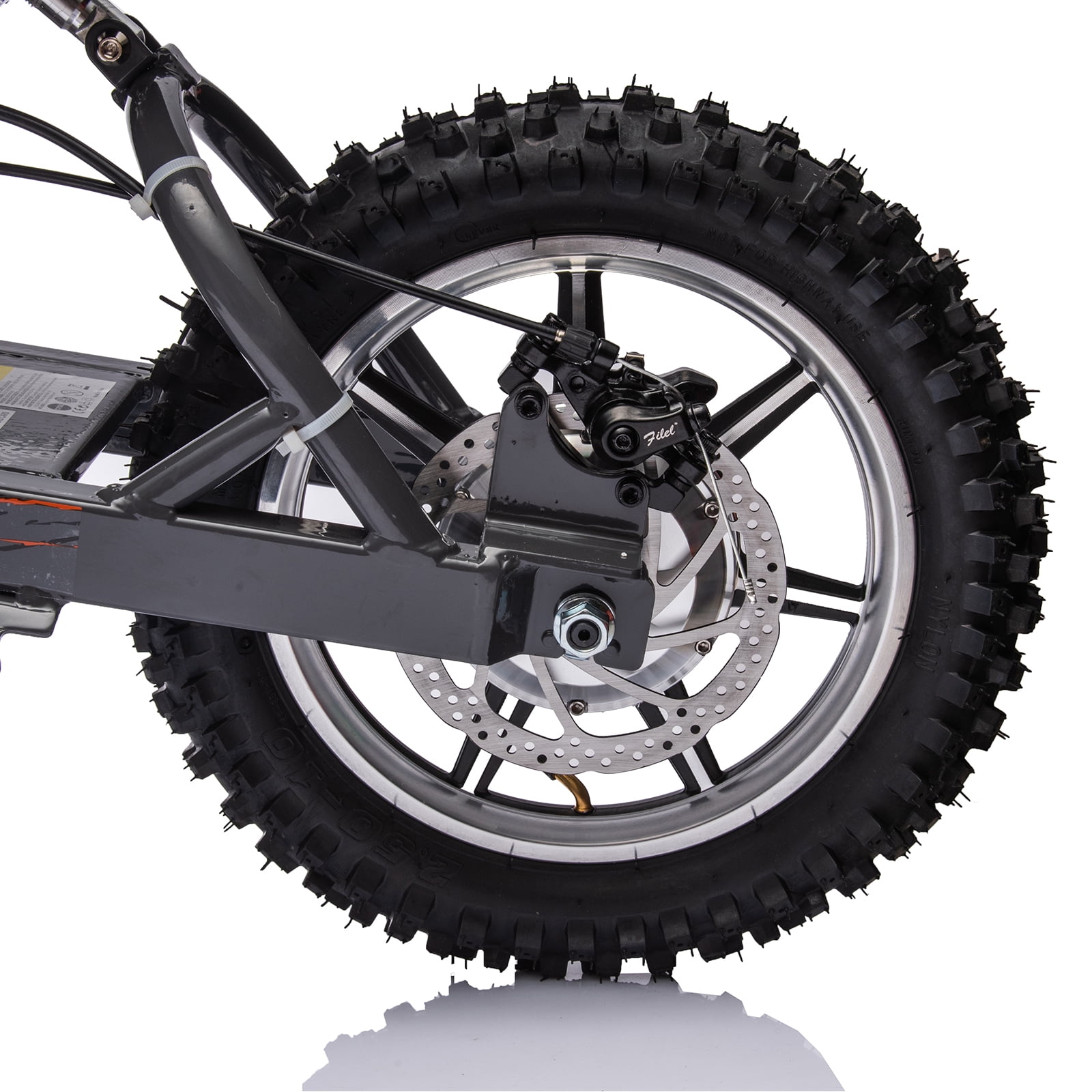 36V Electric Dirt Bike, Kids Ride on Motorcycle with LED Headlight, Leather Seat, Disc Brake