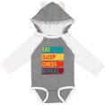 thumbnail image 3 of Inktastic Chess Player Eat Sleep Chess Repeat Boys or Girls Long Sleeve Baby Bodysuit, 3 of 5
