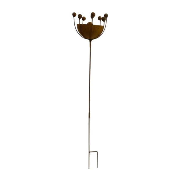 Metal Bird Bath Iron Tray Bird Feeder Heavy Duty Standing Birdbath Garden Decoration Yard Stakes Feeding Station