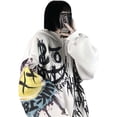 thumbnail image 1 of Sudadera con Capucha Estampada Graffiti Estilo Coreano, 1 of 3