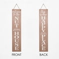 thumbnail image 3 of Welcome to The Nut House | Our Happy Place Reversible Double-Sided Hanging Wall Sign & Leaning Plaque for Home, Entryway, Door, Living Room - 47.25" x 10", 3 of 6