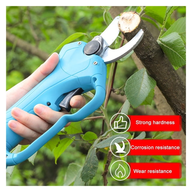 16.8V Pruning Shear Cordless Pruner Brushless Motor Electric Scissor 28mm Efficient Fruit Tree Pruning Branch Cutter Garden Tool ,Easy to Use