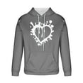 thumbnail image 4 of QUINDOS Mens Sweatshirts Zipper Front Heart Graphic Hoodies for Men Cool Long Sleeve Casual Pullover Tops Kangaroo Pocket, 4 of 5