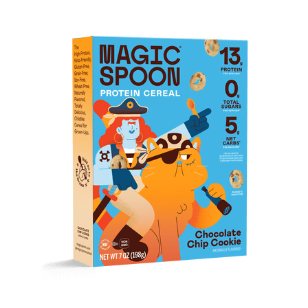 Magic Spoon Chocolate Chip Cookie Grain-Free Cereal, 7oz Box