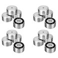 thumbnail image 1 of 16 almohadillas de aluminio de 40 x 20 mm para altavoces HIFI y amplificadores, con aislamiento para tocadiscos (plateadas), 1 of 8