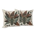 thumbnail image 5 of Ambesonne Monstera Throw Pillow Cover Pack of 2, Boho Abstract Tropical Art, 2 Pcs-18"x18", Evergreen Sage Green Fawn, 5 of 5