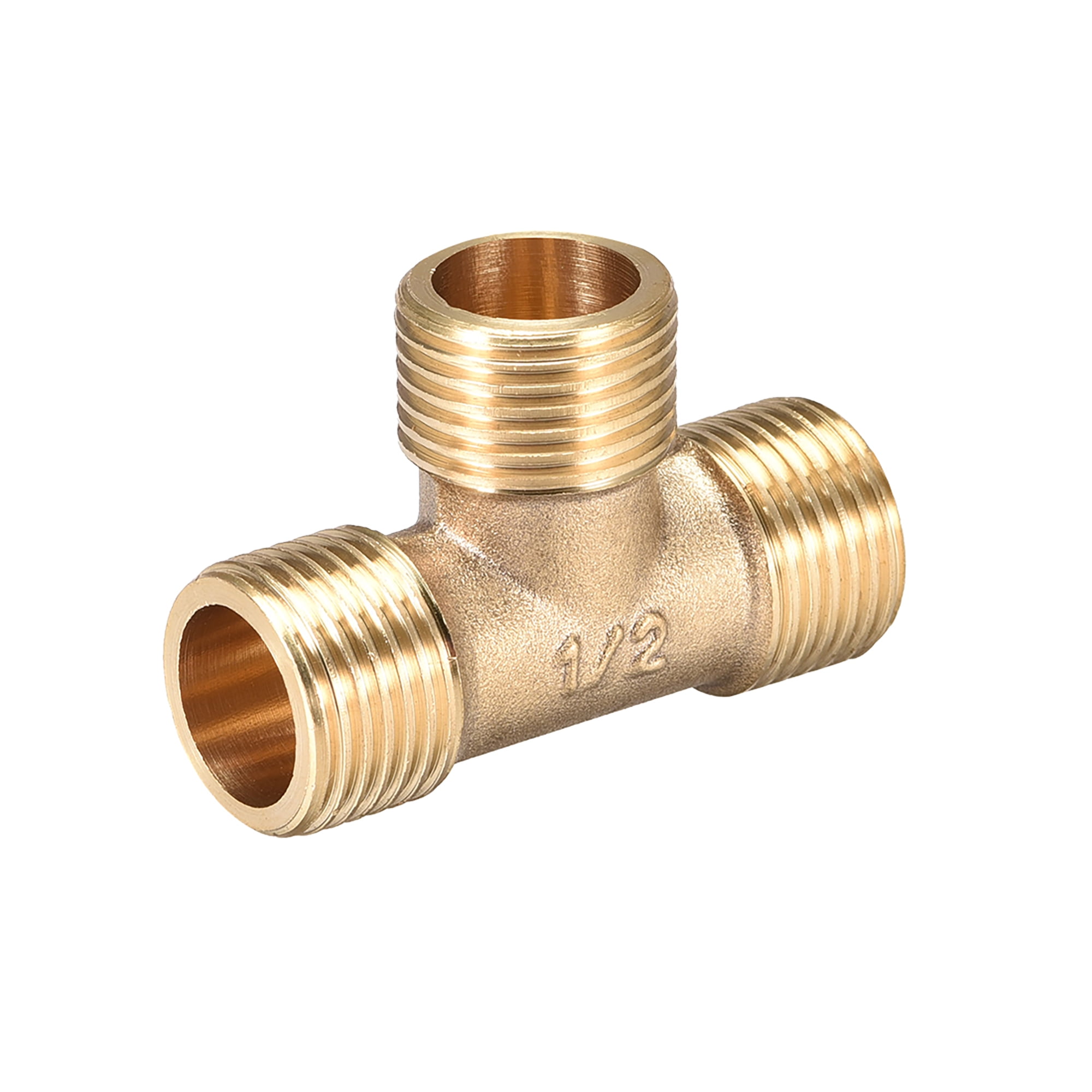 Brass Tee Pipe Fitting,G1/2 Male Thread,T Shaped Connector Coupler