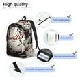 thumbnail image 4 of Naloa Baseball Breaking Glass Canvas Backpack for Men Women Rucksack Casual Travel Daypack College Tote Satchel Bookbag for Teens-Small, 4 of 7