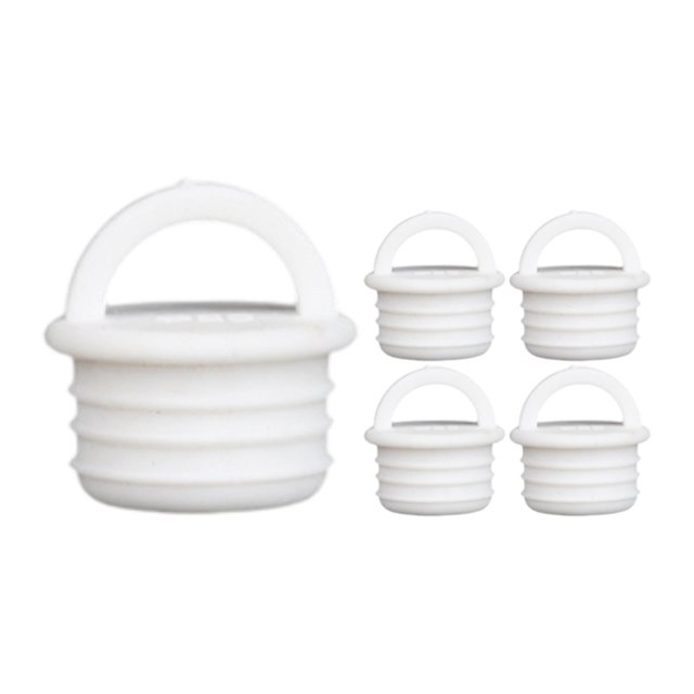 DOMELAY - 5 tapones de drenaje para cubeta de fregona, de silicona resistente, para cocina, 29 x 27 mm