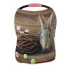 ABPHQTO Happy Easter Bunny Eggs Nest Nursing Cover Baby Breastfeeding Infant Feeding Cover Baby Car Seat Cover Infant Stroller Cover Carseat Canopy Breathable