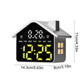 thumbnail image 3 of CaiYueKe House Shaped LED Alarm Clock, Large Display Digital Clock with Night Light, Multi-Functional Electronic Clock, Dual Alarm Clock with Snooze, USB Powered Desk Clock, Bedside Table Clock, 3 of 6