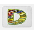 thumbnail image 1 of Letter D Bath Mat, Letter of Ornament D from Alphabet Winter Color Scheme Designs Old School Retro, Non-Slip Plush Mat Bathroom Kitchen Laundry Room Decor, 29.5 X 17.5 Inches, Multicolor, Ambesonne, 1 of 2