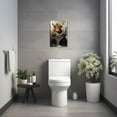 thumbnail image 2 of ZHONGYUTONG Funny Bathroom Wall Art Highland Cow Reading Newspaper on Toilet Poster Prints Cute Animal Canvas Picture for Toilet Restroom Wall Decor Framed (24.00" x 36.00"), 2 of 6