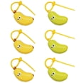thumbnail image 2 of Dispensador Pasta Dientes, y Divertido Estuche Viaje con Forma Plátano para Guardar Cepillos Dientes, Soporte para Tapa Cepillo Dientes (3 Amarillos + 3 ), 2 of 5