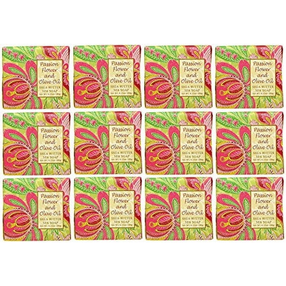 Greenwich Bay Trading Company 1.9oz Soap Bulk Packs of 12 (Passion Flower & Olive Oil)