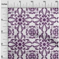 thumbnail image 2 of oneOone Polyester Spandex Purple Fabric Asian Block Floral Craft Projects Decor Fabric Printed By The Yard 56 Inch Wide, 2 of 4