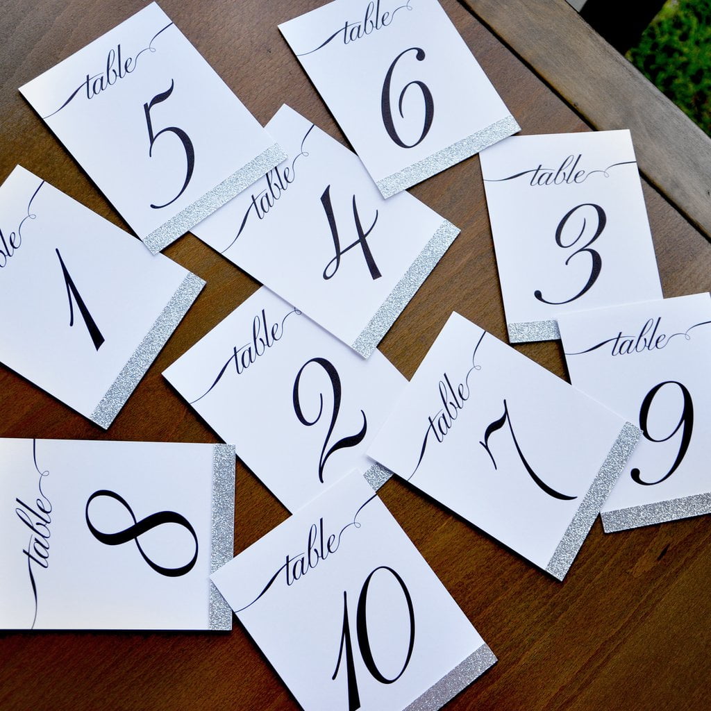 Table Numbers Printable Bronze