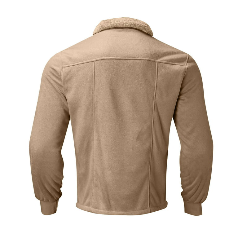 Dtydtpe Winter Jackets for Men, Men's Autumn&Winter Solid Color Long  Sleeved Jacket Hooded Plush Collar Parkas Jackets for Men