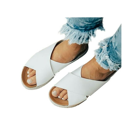 Women's Fish-mouth Platform Casual Beach Slingback Low Heels Sandals