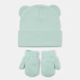 thumbnail image 5 of 6-36 Months Kids Winter Knit Hat and Mitten Set, Cute Bear Ear Beanie for Boys Girls, 5 of 8