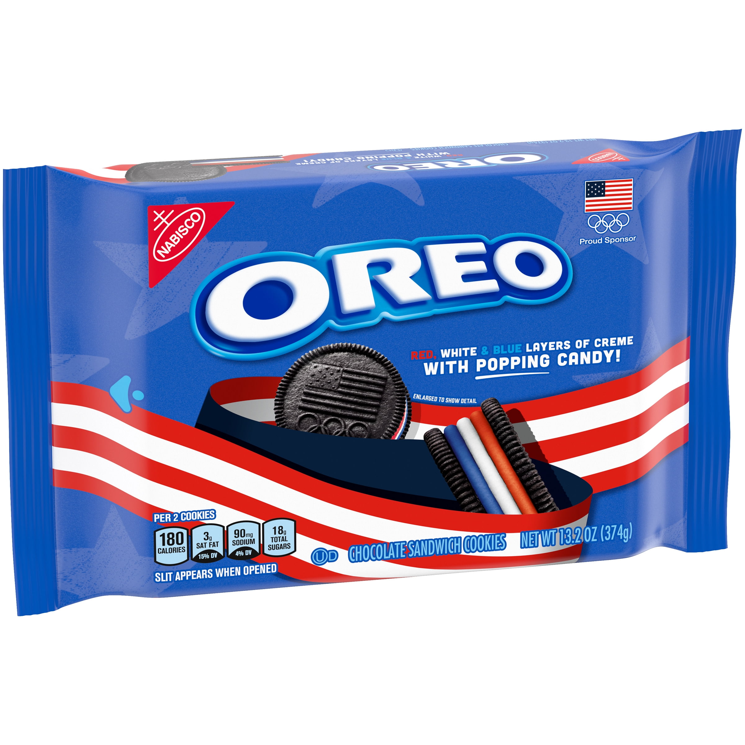 Team USA OREO Chocolate Sandwich Cookies with Red, White & Blue