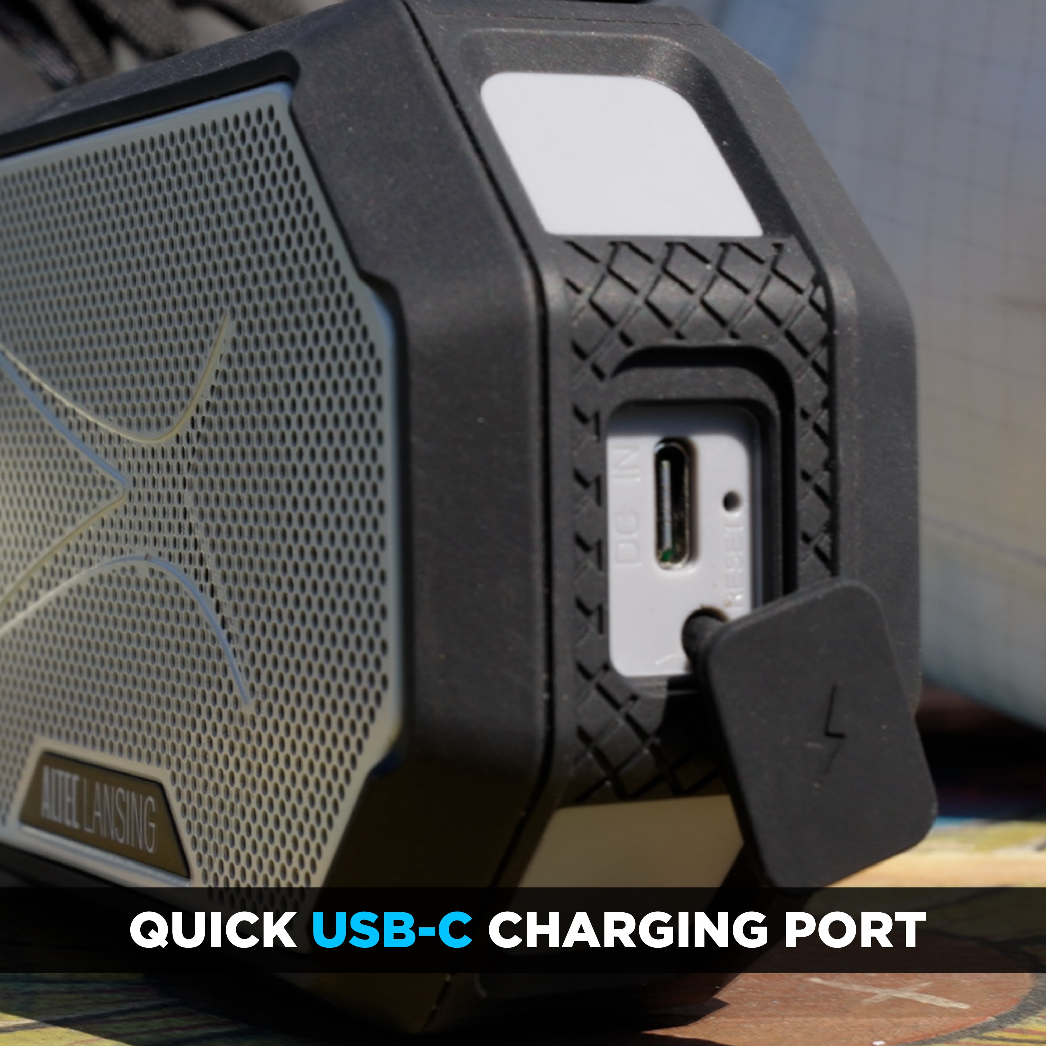 Altec Lansing HydraMini 2.0 Portable Bluetooth Speaker, Waterproof IP67, 12-Hour Battery, Wireless Pairing, USB-C Quick Charge, Magnetic Mount, Voice Assistant, Compact Outdoor Speaker