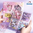 thumbnail image 4 of Hello Kitty & Friends 100 Pages Sticker Set, Officially Licensed, Cinnamoroll, My Melody, Kuromi Cartoon Characters, Waterproof PET Material, Cute Mug & Gift Box Decals, Ideal for Valentine's Day Gift, 4 of 5