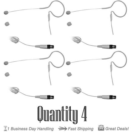 Omni Directional Desktop Microphone - Pack of (4) Pyle PMEMS10 In Ear Mini XLR Omni-Directional Microphone (For Shure System)