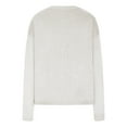 thumbnail image 4 of Htigea Womens Pullover Sweaters Solid Casual Loose Fit Knitwear Fall Winter Long Sleeve Pullover Tops White S, 4 of 7