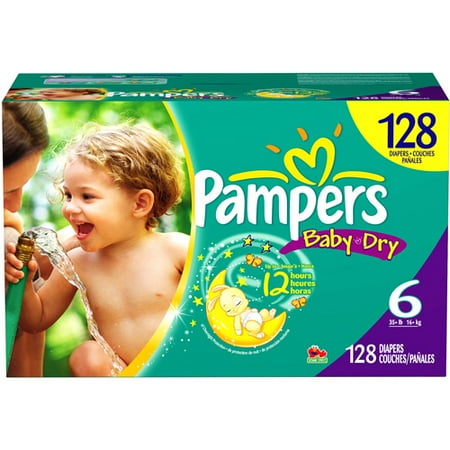 Pampers - Baby Dry Diapers, Economy Pack (Choose Your Size)