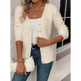 thumbnail image 4 of Sweaters for Women Fall Winter V Neck Button Down Cute Sweater Jacket Knit Tops  S, 4 of 8