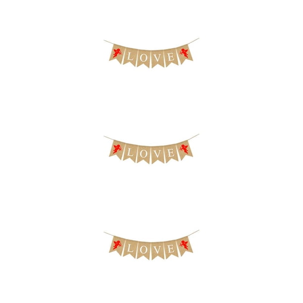 Riwesomey Banderines temáticos de vacaciones Colgante romántico Adornar Banderas Decoraciones Artesanía Propuesta Banners Colgantes Suministros para Type1 NO1 Riwesomey CBP344831