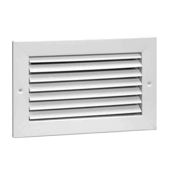 Hart & Cooley 6" X 6" Steel Return Air Grille with 35 Degree Fixed Blade, White