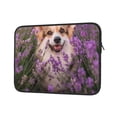 thumbnail image 2 of Bingfone Dog In Lavender Flowers Laptop Sleeve Case 13 Inch, 360° Protective Computer Carrying Bag, 2 of 9