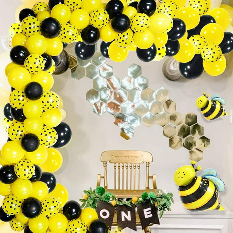 MMTX Bee Balloon Garland Arch Kit, Bumble Bee Balloons for Bee