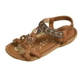 thumbnail image 1 of Women's Sandals Elegant Summer Fuzzy Sandals for Women Rhinestone Sandals for Women Toe Separator Comfortable Orthopaedic Open Toe Sandals for Women Women's Walking Sandals Footbed, 1 of 9