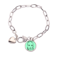 thumbnail image 1 of Bracelet Chaîne Cœur simple mature Fille euan Bijou Charme Mode, 1 of 3