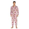 thumbnail image 3 of FORMRS Onesies Pajama for Adults Unisex Hoodie Winter Jumpsuit One Piece Sleepwear, Sizes S-2XL, Light Pink Doughnuts, 3 of 7