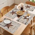 thumbnail image 5 of Texas Star Vintage Placemats Set of 12 Retro Brown Berry Wooden Place Mats Indoor Wipeable Table Mats Washable Cloth Dining Table Placemats for Kitchen Holiday Party Home Decor 13x19 Inch, 5 of 9