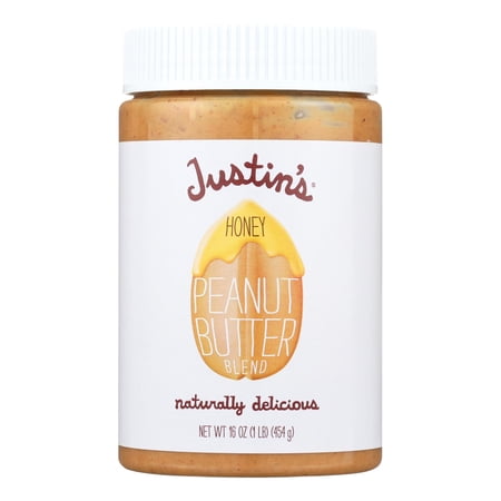 Justin s Nut Butter Peanut Butter - Honey - Case Of 12 - 16 Oz.