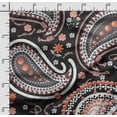 thumbnail image 2 of Soimoi Asian Paisley Printed, Poly Canvas Fabric, Decor Sewing Fabric by The Yard 56 Inch Wide,Decorative Fabric for Curtains Tote Bags, Black, 2 of 5