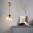 thumbnail image 1 of Lámpara de Montaje en Pared, Accesorios de Iluminación, de Bo Redonda de Cristal, Candebros de Pared Exterior de Industrial , Borrar Colco Luces de pared del dormitorio, 1 of 7