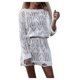 thumbnail image 1 of Gibobby Suéter de invierno para mujer, Suéter de manga larga con textura degradada, cuello redondo, hombros caídos, casual, suéter para mujer(Blanco,CH), 1 of 5