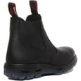 thumbnail image 3 of Red Back Ubbk Bobcat Men's Leather Chelsea Ankle Boot In Black Size 10.5, 3 of 6