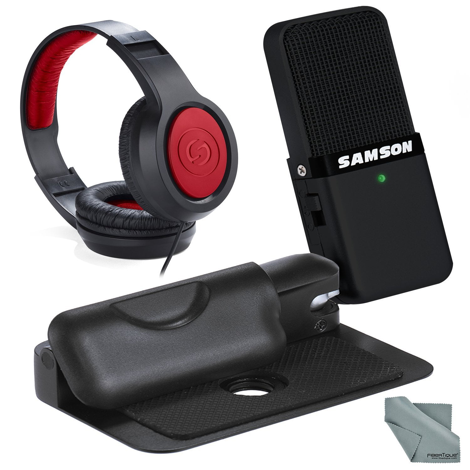 Samson Go Mic Portable USB Microphone for Mac & PC (Black) and
